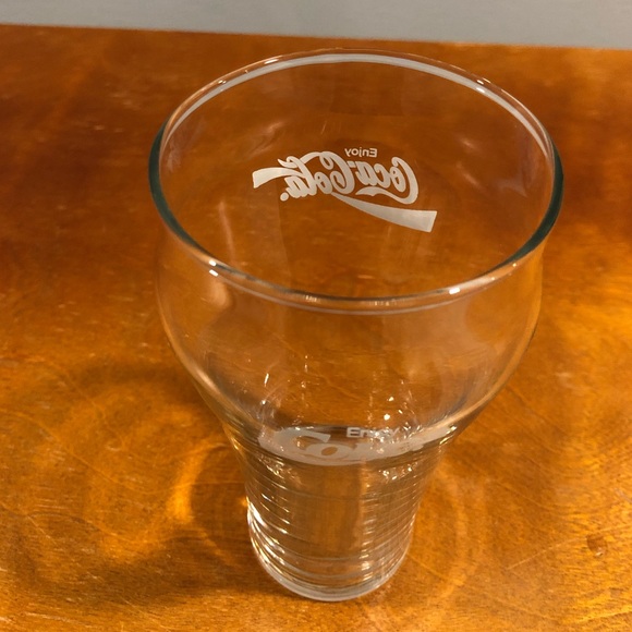 Vintage 1970’s Retro Enjoy Coke Clear Glass - Picture 3 of 5